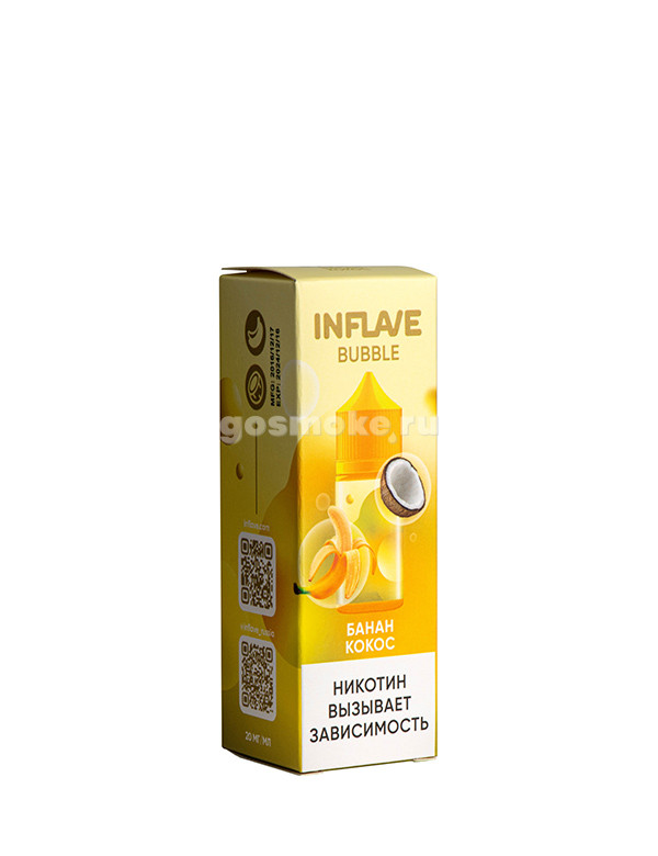 Inflave Bubble Salt Банан кокос Inflave Bubble Salt Банан кокос
