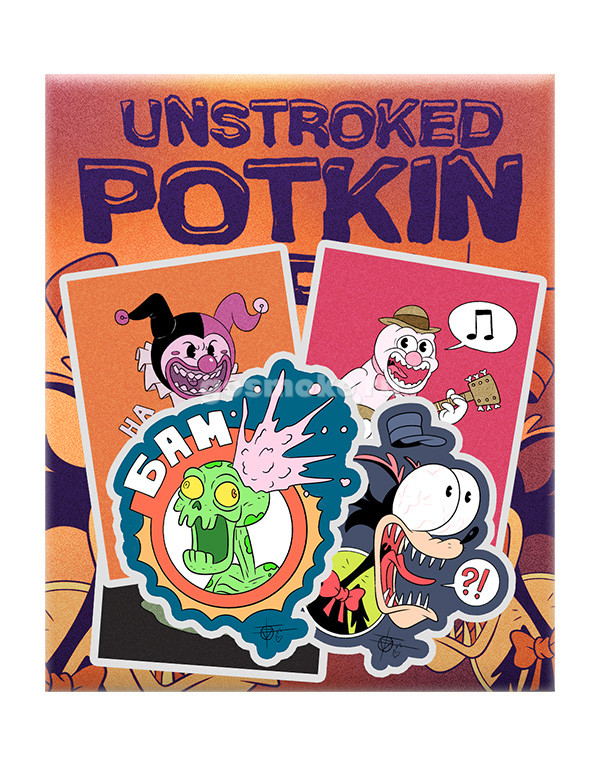 Стикер-пак Unstroked x Potkinart Стикер-пак Unstroked x Potkinart
