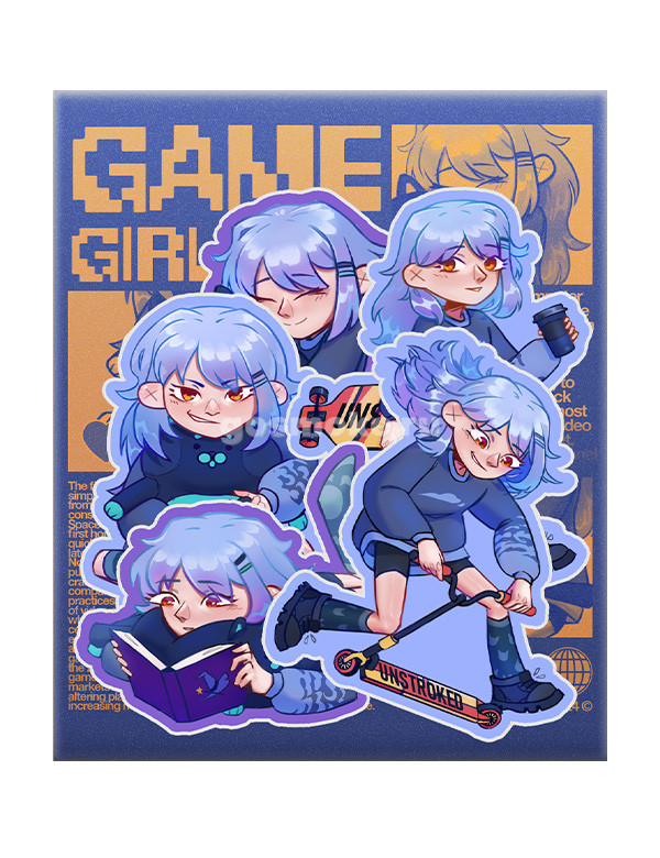 Стикер-пак Unstroked - Game Girl Стикер-пак Unstroked - Game Girl