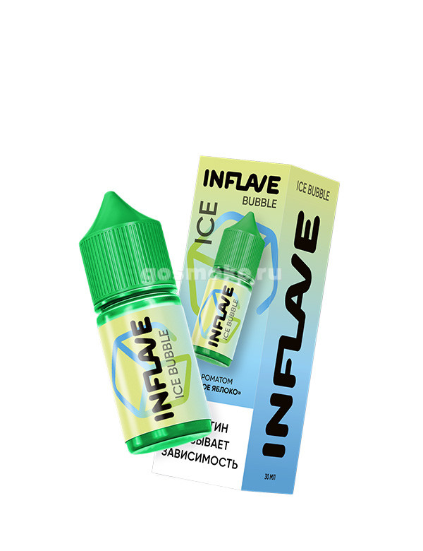 Inflave Ice Bubble Salt Холодное зеленое яблоко Inflave Ice Bubble Salt Холодное зеленое яблоко