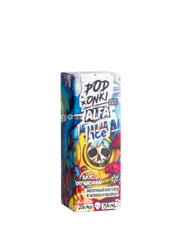 Podonki Alfa Ice Salt Молочный коктейль ежевика и малина Podonki Alfa Ice Salt Молочный коктейль ежевика и малина