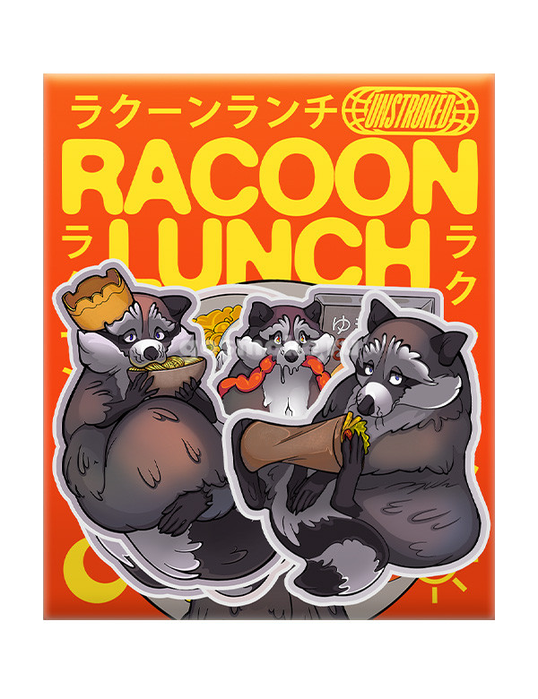 Стикер-пак Unstroked - Racoon Lunch