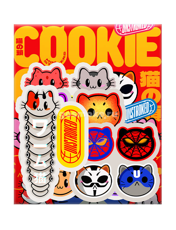 Стикер-пак Unstroked - Cookie Cat