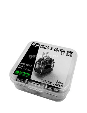 Набор сеток и ваты шнурками Wizvapor Mesh Coils & Cotton Box