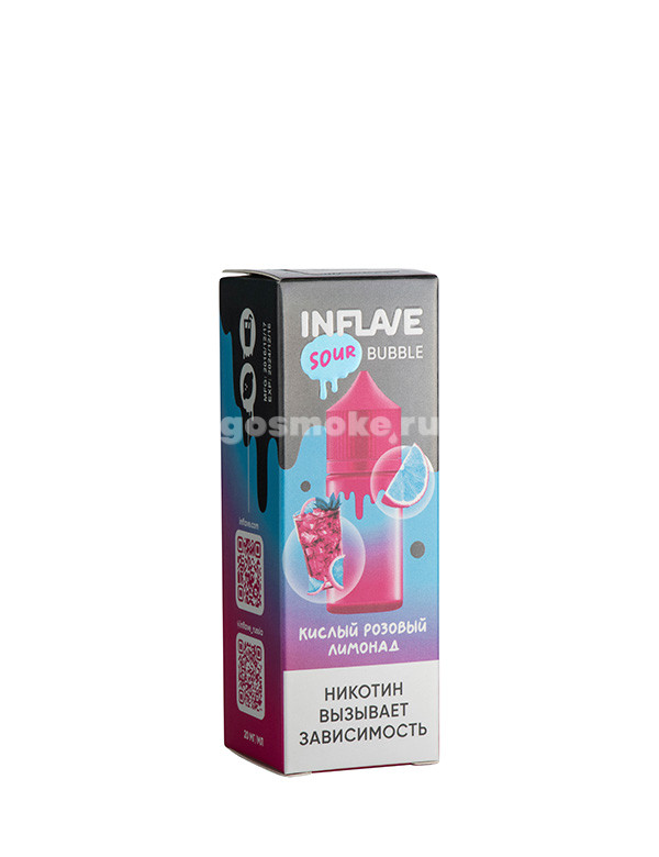 Inflave Bubble Sour Salt Кислый розовый лимонад Inflave Bubble Sour Salt Кислый розовый лимонад
